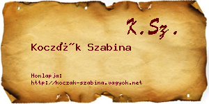 Koczák Szabina névjegykártya